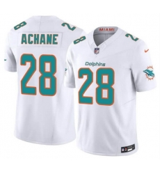 Men Miami Dolphins 28 DeVon Achane White 2026 F U S E Vapor Limited Stitched Football Jersey Men Miami Dolphins 28 DeVon Achane White 2026 F U S E Vapor Limited Stitched Football Jersey