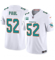 Men Miami Dolphins 52 Patrick Paul White 2026 F U S E 1 Star C Patch Vapor Limited Stitched Football Jersey Men Miami Dolphins 52 Patrick Paul White 2026 F U S E 1 Star C Patch Vapor Limited Stitched Football Jersey