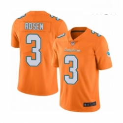 Mens Miami Dolphins 3 Josh Rosen Limited Orange Rush Vapor Untouchable Football Jersey