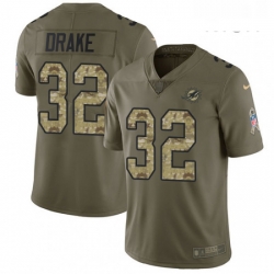 Mens Nike Miami Dolphins 32 Kenyan Drake Limited OliveCamo 2017 Salute to Service NFL Jersey