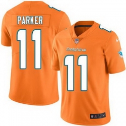 Nike Dolphins #11 DeVante Parker Orange Mens Stitched NFL Limited Rush Jersey