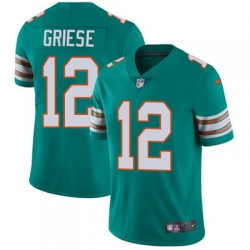 Nike Dolphins #12 Bob Griese Aqua Green Alternate Mens Stitched NFL Vapor Untouchable Limited Jersey