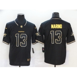 Nike Dolphins 13 Dan Marino Black Gold Vapor Untouchable Limited Jersey