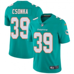 Nike Dolphins #39 Larry Csonka Aqua Green Team Color Mens Stitched NFL Vapor Untouchable Limited Jersey