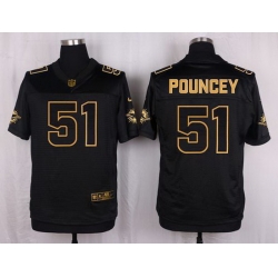 Nike Dolphins #51 Mike Pouncey Black Mens Stitched NFL Elite Pro Line Gold Collection Jersey