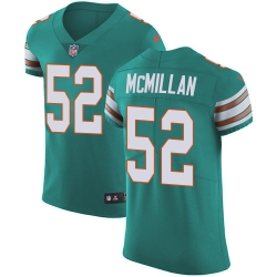 Nike Dolphins #52 Raekwon McMillan Aqua Green Alternate Mens Stitched NFL Vapor Untouchable Elite Jersey