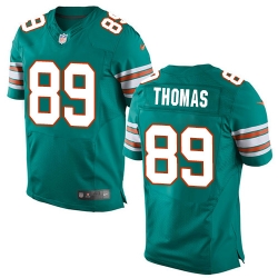 Nike Dolphins #89 Julius Thomas Aqua Green Alternate Mens Stitched NFL Elite Jersey