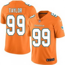 Nike Dolphins #99 Jason Taylor Orange Mens Stitched NFL Limited Rush Jersey