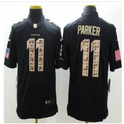 Nike Miami Dolphins #11 DeVante Parker Black Men Stitched NFL Limited Salute to Service Jersey