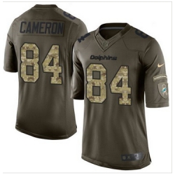 Nike Miami Dolphins #84 Jordan Cameron Green Men 27s Stitched NFL Limited Salute to Service Jersey