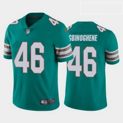 men noah igbinoghene miami dolphins aqua alternate vapor limited jersey 