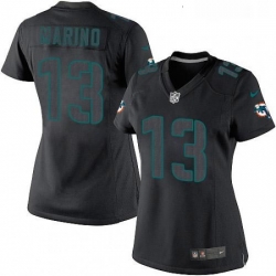 Womens Nike Miami Dolphins 13 Dan Marino Limited Black Impact NFL Jersey