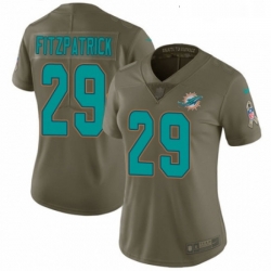 Womens Nike Miami Dolphins 29 Minkah Fitzpatrick Limited Olive 2017 Salute to Service NFL Jersey