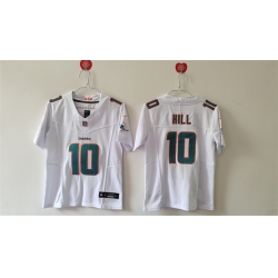 Youth Miami Dolphins 10 Tyreek Hill White 2023 F U S E Vapor Limited Stitched Football Jersey