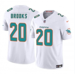 Youth Miami Dolphins 20 Jordyn Brooks White 2024 F U S E Vapor Limited Stitched Jersey