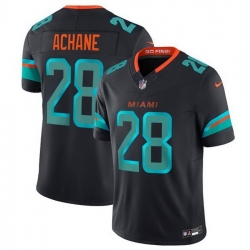 Youth Miami Dolphins 28 De u2019Von Achane Black 2025 F U S E   Rivalries Vapor Limited Stitched Football Jersey