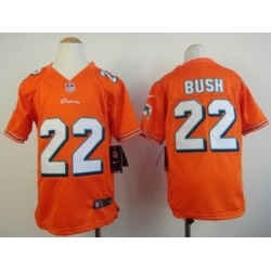 Youth Nike Miami Dolphins 22 Reggie Bush Orange Nike NFL Jerseys