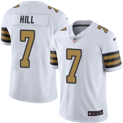 Limited Nike White Mens Taysom Hill Jersey NFL 7 New Orleans Saints Rush Vapor Untouchable