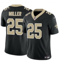 Men New Orleans Saints 25 Kendre Miller Black Vapor Limited Stitched Football Jersey