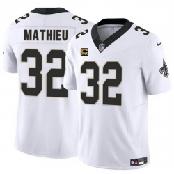 Men New Orleans Saints 32 Tyrann Mathieu White 2024 F U S E With 4 Star C Patch Vapor Limited Stitched Football Jersey