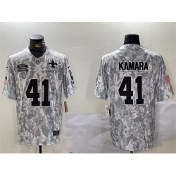 Men New Orleans Saints 41 Alvin Kamara 2024 F U S E Arctic Camo Salute To Service Limited Stitched Football Jersey