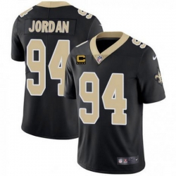 Men New Orleans Saints 94 Cameron Jordan 2022 Black With 4 Star C Patch Stitched Jersey