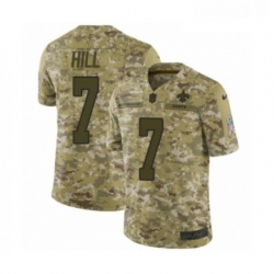 Mens Nike New Orleans Saints 7 Taysom Hill Limited Camo 2018 Salute to Service NFL Jersey