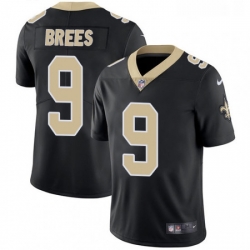 Mens Nike New Orleans Saints 9 Drew Brees Black Team Color Vapor Untouchable Limited Player NFL Jersey