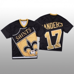 NFL New Orleans Saints 17 Emmanuel Sanders Black Men Mitchell  26 Nell Big Face Fashion Limited NFL Jersey