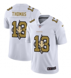 New Orleans Saints 13 Michael Thomas White Men Nike Team Logo Dual Overlap Limited NFL Jersey