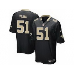 Nike New Orleans Saints 51 Jonathan Vilma Elite Black NFL Jersey