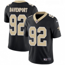 Nike New Orleans Saints 92 Marcus Davenport Black Team Color Mens Stitched NFL Vapor Untouchable Limited Jersey