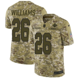 Nike Saints #26 P J  Williams Camo Men Stitched NFL Limited 2018 Salute To Service Jersey