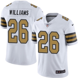 Nike Saints #26 P J  Williams White Men Stitched NFL Limited Rush Jersey