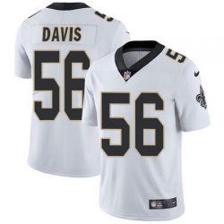 Nike Saints #56 DeMario Davis White Mens Stitched NFL Vapor Untouchable Limited Jersey