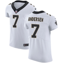 Nike Saints #7 Morten Andersen White Mens Stitched NFL Vapor Untouchable Elite Jersey