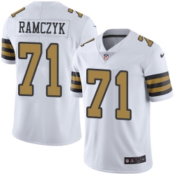 Nike Saints #71 Ryan Ramczyk White Mens Stitched NFL Limited Rush Jersey