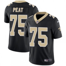 Nike Saints #75 Andrus Peat Black Team Color Mens Stitched NFL Vapor Untouchable Limited Jersey