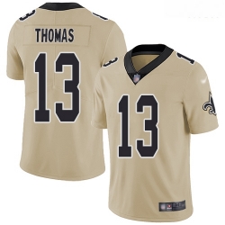 Saints 13 Michael Thomas Gold Men Stitched Football Limited Inverted Legend Jersey