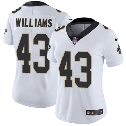 Nike Saints #43 Marcus Williams White Womens Stitched NFL Vapor Untouchable Limited Jersey