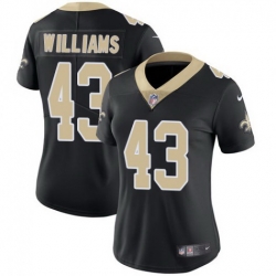 Women Nike Saints 43 Marcus Williams Black Women Vapor Untouchable Limited Jersey