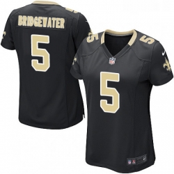 Womens Nike New Orleans Saints 5 Teddy Bridgewater Game Black Team Color NFL Jersey