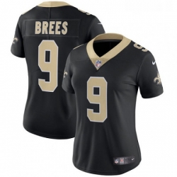 Womens Nike New Orleans Saints 9 Drew Brees Black Team Color Vapor Untouchable Limited Player NFL Jersey