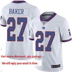 Giants 27 Deandre Baker White Men Stitched Football Limited Rush Jersey