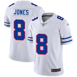 Giants 8 Daniel Jones White Mens Stitched Football Limited Team Logo Fashion Jersey