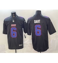 Men New York Giants 6 Jaxson Dart Black Fashion Vapor Untouchable Limited Stitched Football Jersey