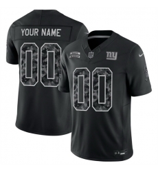 Men New York Giants Active Player Custom Black F U S E  2026 Salute to Service Limited Stitched Football Jersey