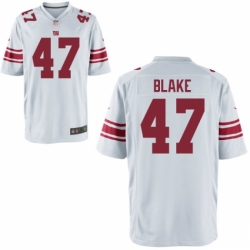 Mens Nike Giants #47 Valentino Blake White Elite Jersey