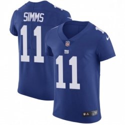 Mens Nike New York Giants 11 Phil Simms Elite Royal Blue Team Color NFL Jersey