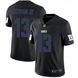 Mens Nike New York Giants 13 Odell Beckham Jr Limited Black Rush Impact NFL Jersey